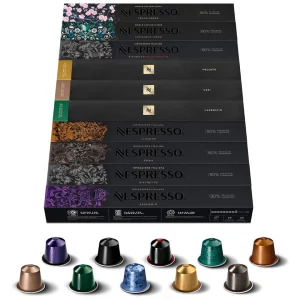 Capsules de café Nespresso Original, 100 unités, 10 variétés.